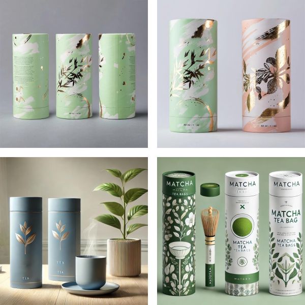 Customised  Carton Recyclable Luxury Eco Friendly Craft Packaging Round Cardboard Packaging