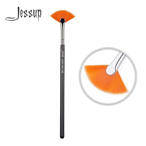 Multi Lacquered Wood Handles Lash Fan Brush Mini Serrated Mascara Fan Brush