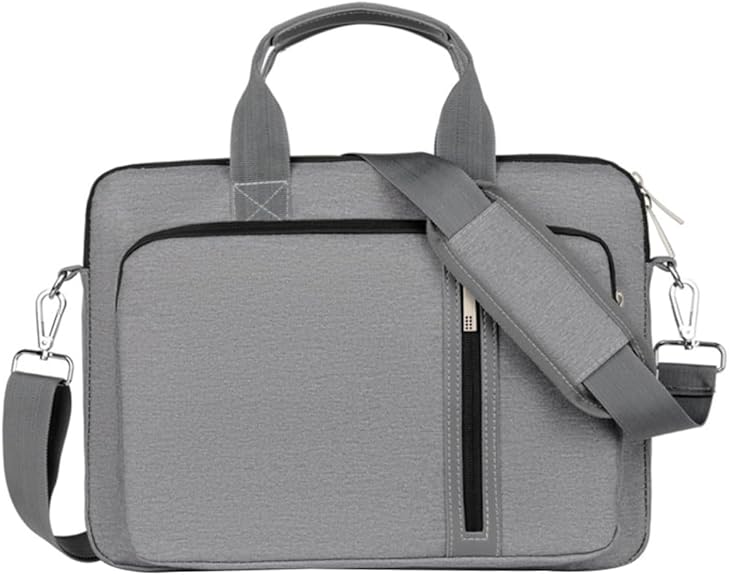 Laptop Handbag Stylish Grey Crossbody Computer Bag for Women Protective Sleeve Case with Adjustable Shoulder Strap for Work Wholesale OEM/ODM/Private Label