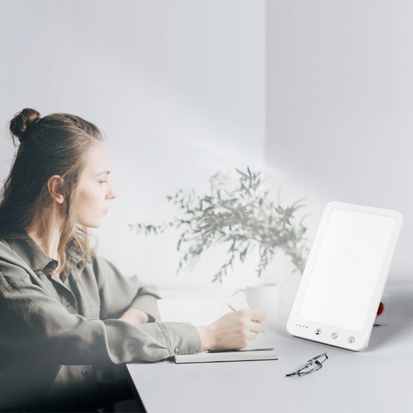 Brightness adjustable 5 level dimming Sad Phototherapy Lamp Light Therapy Full Spectrum Multifunction Elegant Day Light