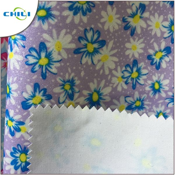 Водоустойчивая напечатанная чернота кожаной крышки покрытия стены ткани красная зеленая серебряная