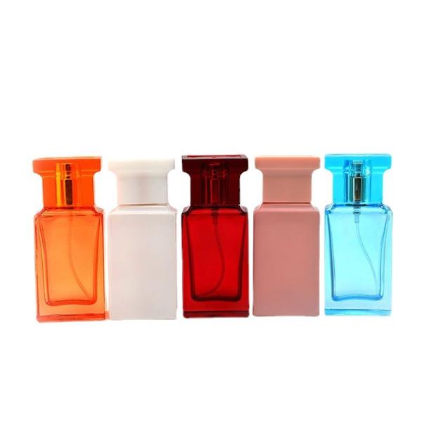 Manufacturers Wholesale Perfume Bottles, Square Transparent High White Glass Bottles, Cosmetics Packaging