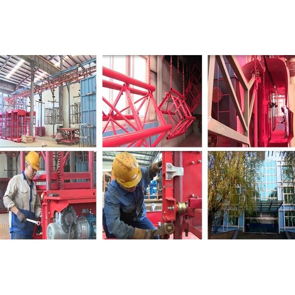 VFD Motors 3*11KW Twin Cage 2000KG Building Hoist