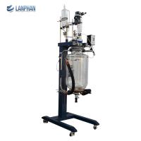 Navire de réacteur de levage de grand laboratoire revêtu en verre du réacteur 50l