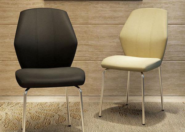Fabric Upholstered Restaurant 92cm Contemporary Metal Dining Chairs Luxury