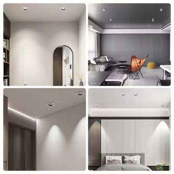 Adjustasble Recessed LED Spotlights 10W 15W 25W 30W COB Retractable Downlight