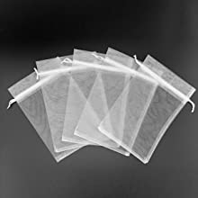 Organza Bags, Mesh Drawstring Gift Bags Small for Jewelry Wedding Party Baby Shower Favor Bags