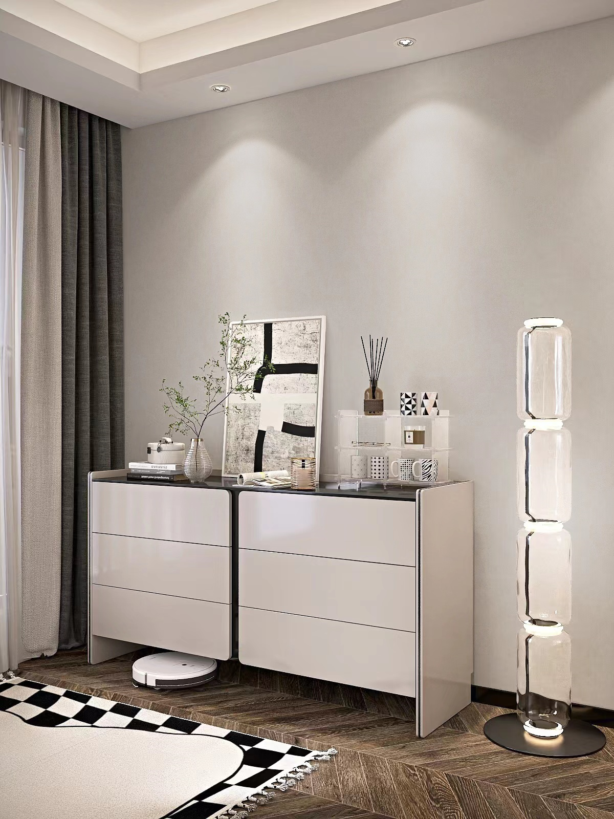 Hotel Modern Dressing Table Storage Bin Cabinet Makeup Vanity Table