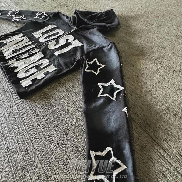 Camiseta con bordado de cuero cortada con el sombrero crudo 420 gramos 480 gramos