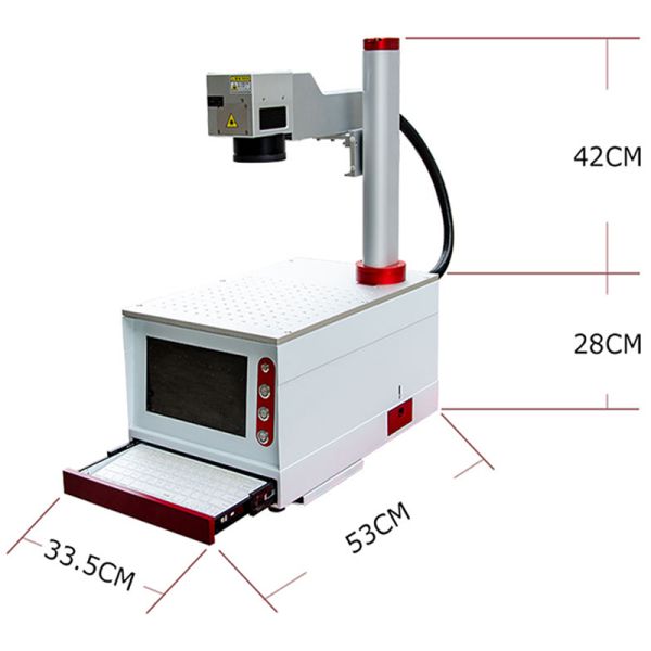 отметка лазера волокна 20W 30W 50W настольная портативная мини