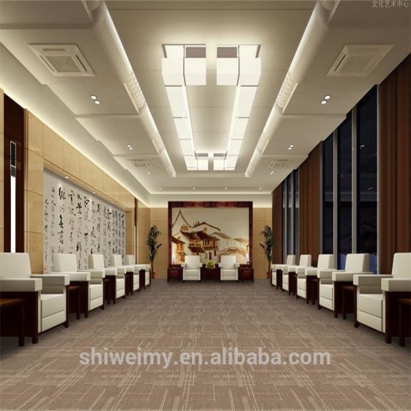 Stock grid pattern PP material hotel carpet tiles