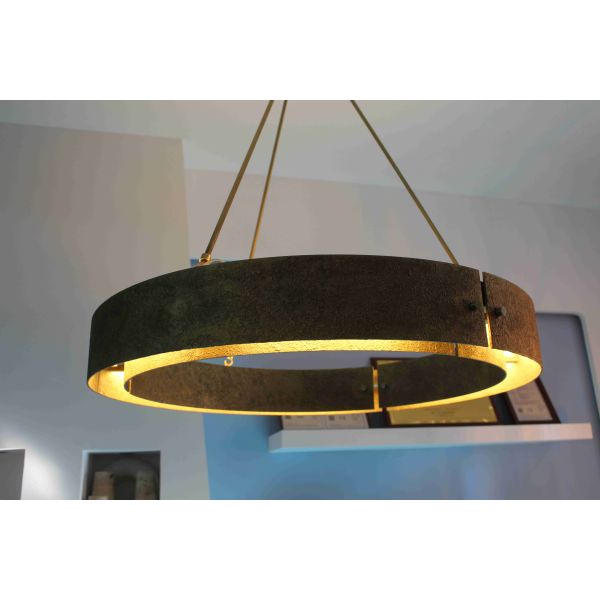 Chandelier à plafond de cristal en chrome poli