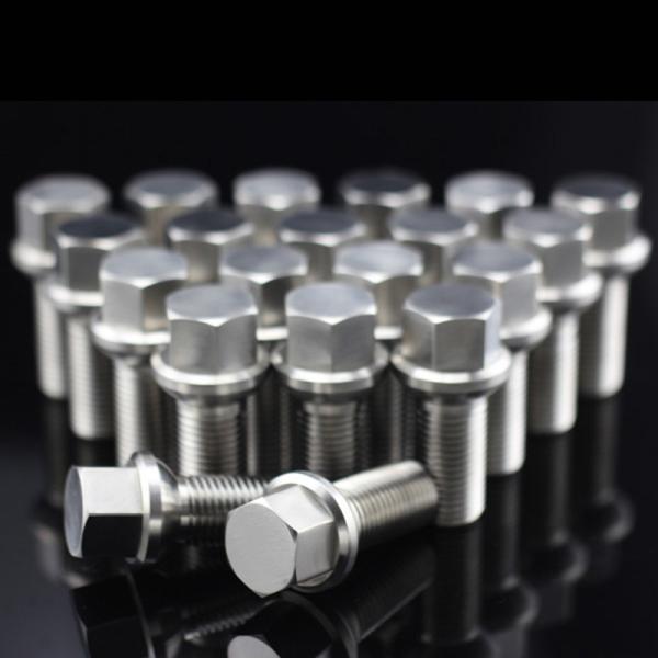 Gold Titanium Wheel Bolts Shank 26mm For BMW F/G Chassis & Mini