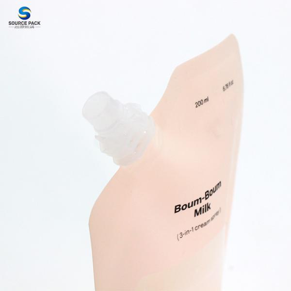 Recyclable PE Liquid Spout Pouch Bag with Window for Shampoo Cosmetic