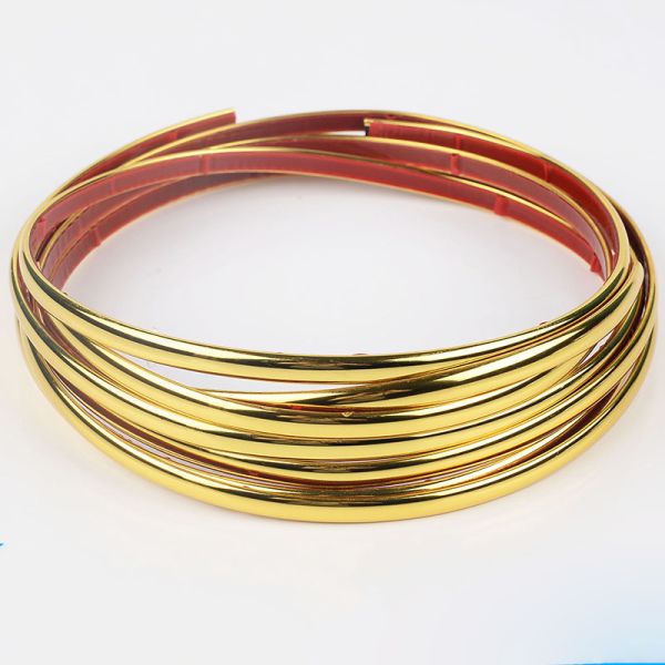 Customized Metal Gold Decorative Brushed Self-Adhesive Tape PVC Edge Tape Sofa Tile Decoration