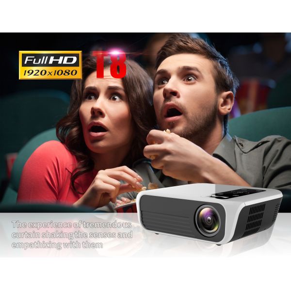 Home HD 1080P Mini Portable Projector T8