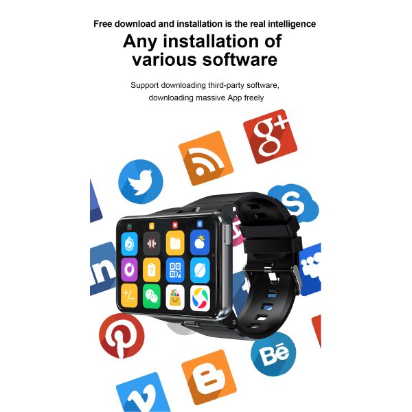 S999 2.88 Inch Android Smart Watch 4G With Sim Card Mtk6761 4Gb Ram 64Gb Rom Wifi 4G Video Phone Call Android 9.0 Smartwatch SDK
