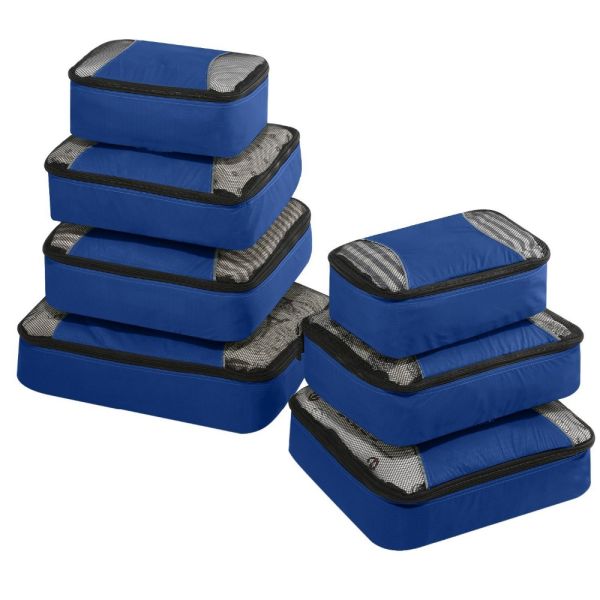 Double Sides Luxury Travel Packing Cubes Minimalist Water Resistant With Laundry Bag