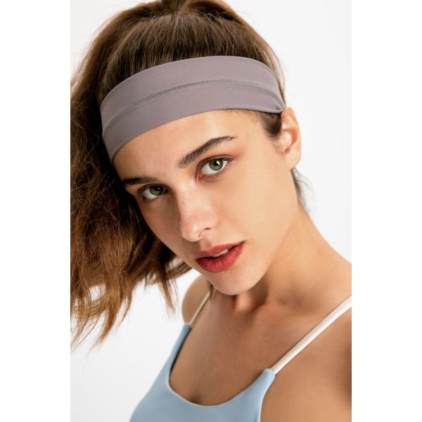 Wide Elastic Sports Headband For Women Light Blue Moisture Wicking Sweat Resistant