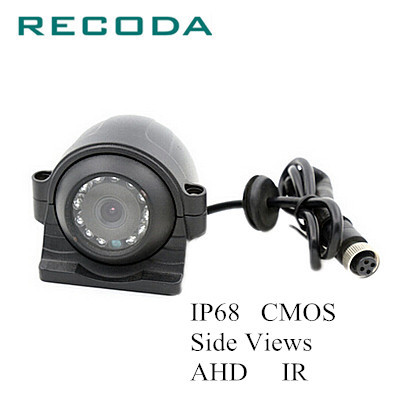 IP68 Waterproof Police Car Cameras CMOS Side Views AHD 1.0/1.3/2.0MP 10 Infrared