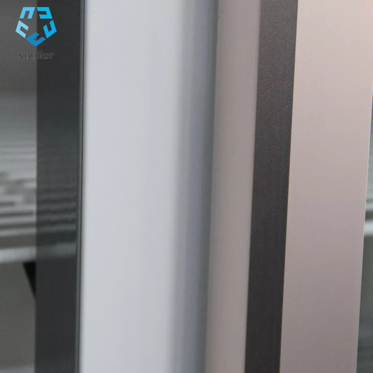 Commercial Glass Door Refrigerator Stainless Steel Upright Display Freezer