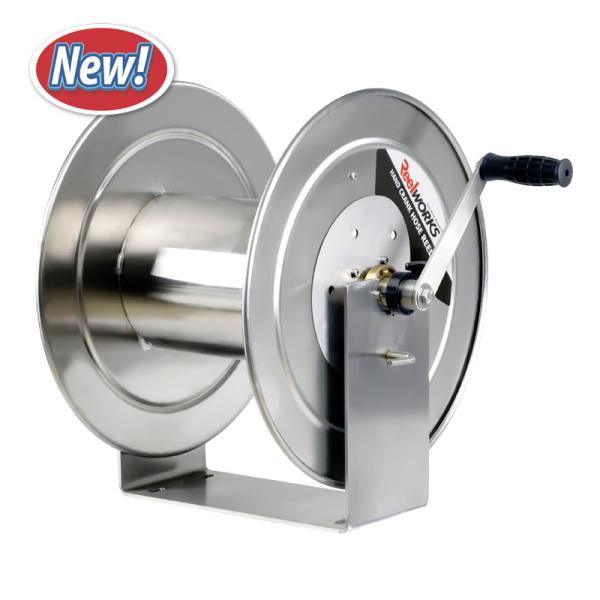 carretel de aço 1/2  NPT da mangueira de ar da manivela de 90M Heavy Duty Stainless