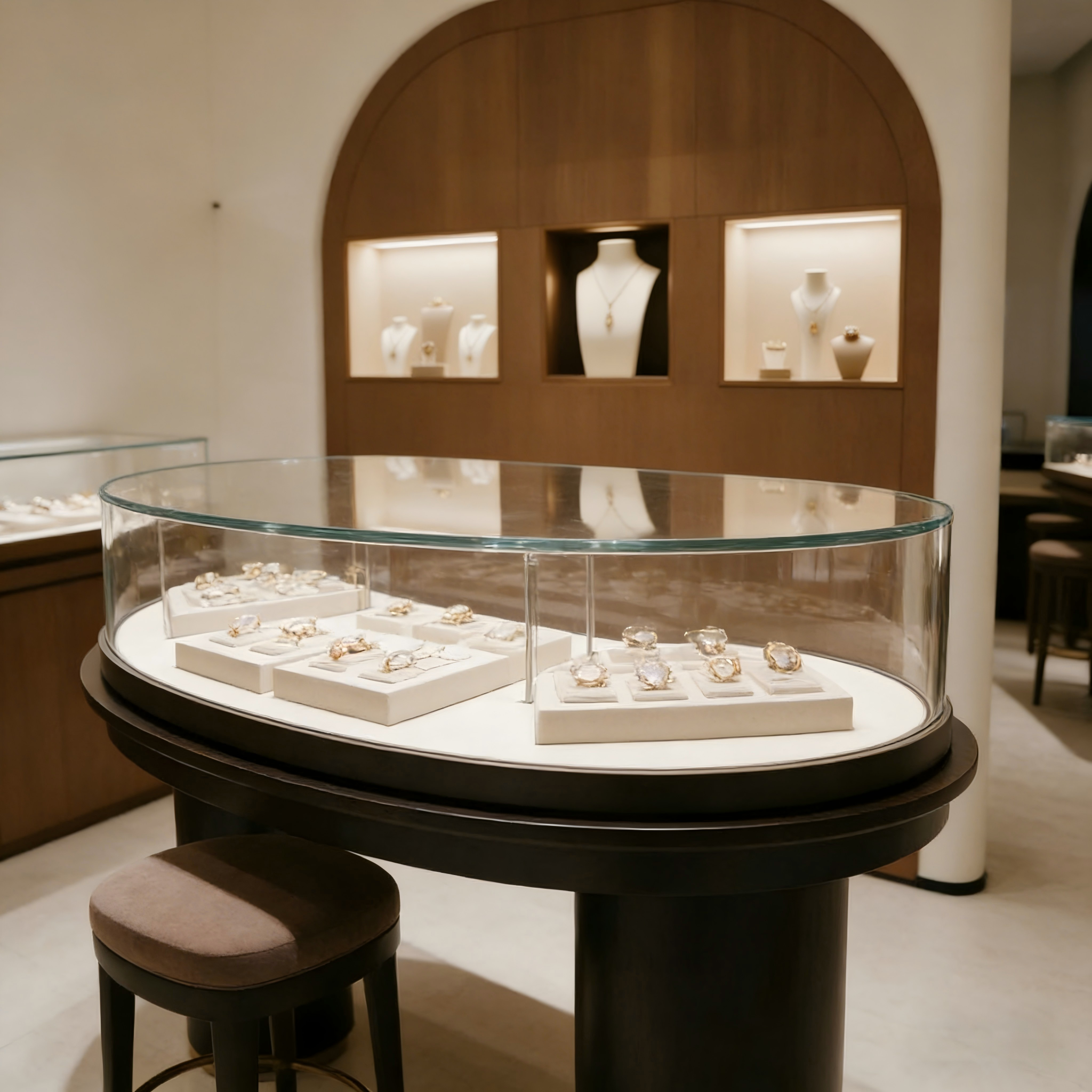 Retail Jewelry Watch Shop Interior Design Customized Jewellery Showroom Front Display Counter