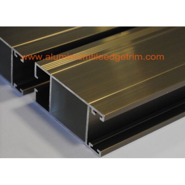 Anti Corrosion Aluminium Door Profiles Extrusions Electrophoresis Champagne Color