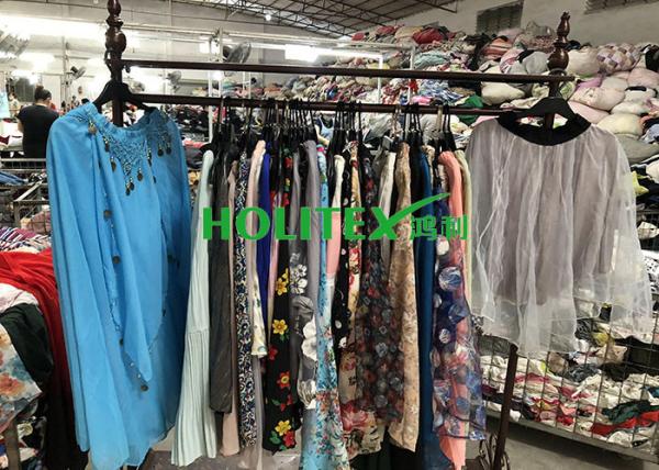 American style second hand clothes , used women's clothing , first grade ladies silk skirt