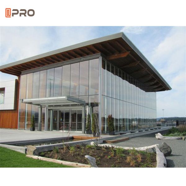 Profile Aluminium Heatproof Industrial Glass Curtain Wall ISO9001 standard