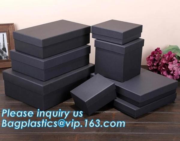 Customized size paper costume packaging box custom luxury carton jewellery paper gift packaging box with ribbon bagease
