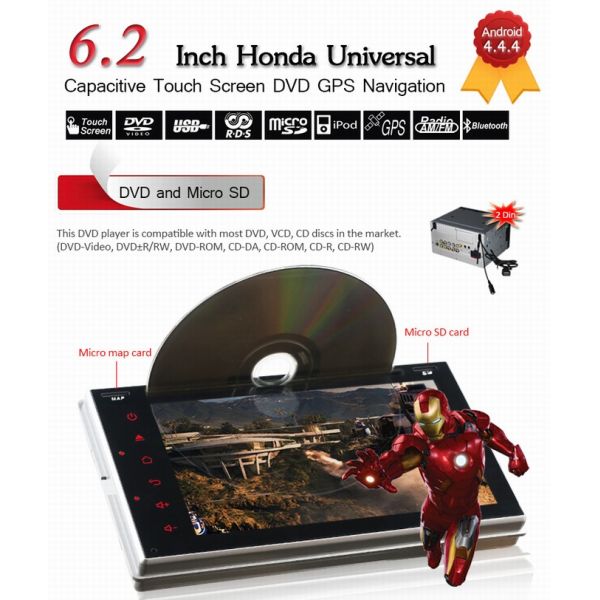 Ouchuangbo Auto GPS Navigation for Honda Everus /Odyssey /Fit /CRV /City Android 4.4 DVD Radio 3G Wifi OCB-3823C