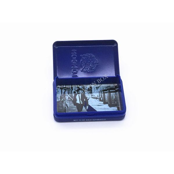 1 caixa retangular impressa duramente embalada da lata do cigarro com a inserção gravando e plástica