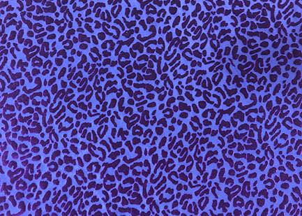 220GSM 94% Polyester Burnt Out Velvet Fabric for Garment Purple Leopard Print