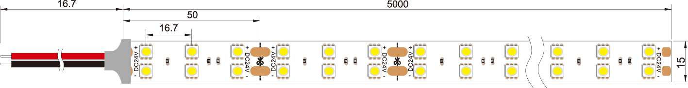 Гибкие 5050 светов прокладок DC24V СИД SMD 12V для OEM магазинов дисплея