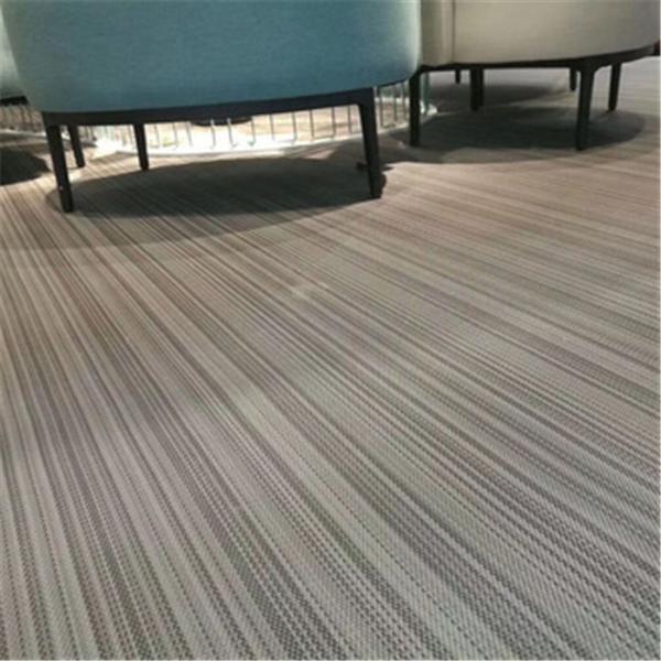 Recycled Woven Tile Flooring 10% Polyester 90% PVC No Smell High Tenacity
