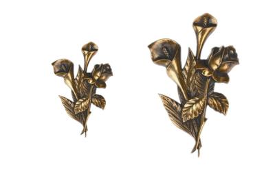 Decoração material de bronze do hardware do caixão para a lápide BD023 e BD024