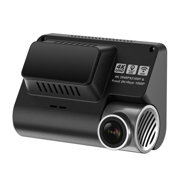 3 камера приборной панели автомобиля DVR кулачка WIFI GPS черточки экрана UHD 4K GPS IPS дюйма