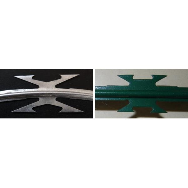 Перекрестная колючая проволока бритвы петли BTO-10 BTO-22 1000mm