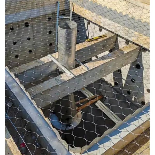 Filet de câbles en acier inoxydable 304 anti-chute haute sécurité pour prévenir la chute d'objets ou de personnes