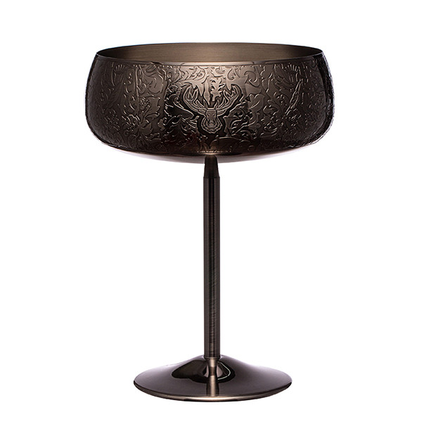 Stainless Steel Fancy Coupe Wine Glass Champagne For Cocktail