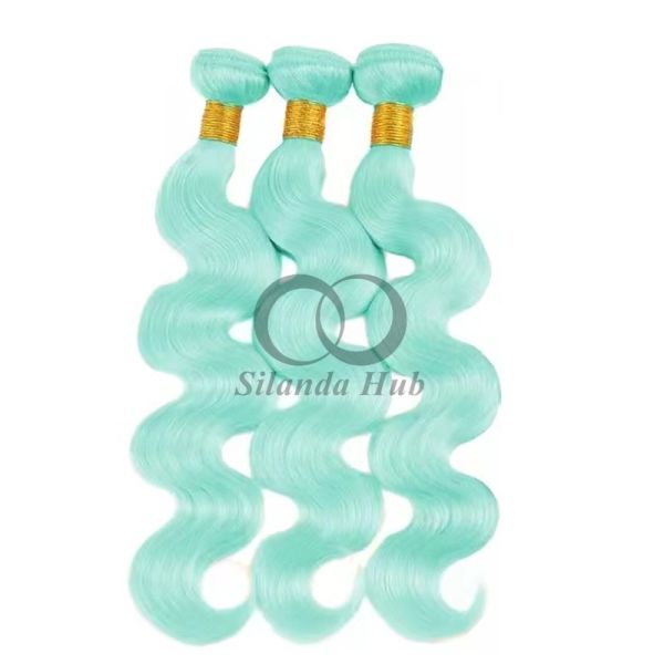 Green Body Wave Remy Human Hair Bundles Sew In Weave Bundles Brazilian Bundle Deals