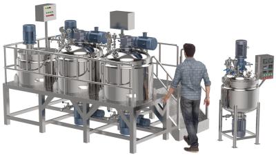SS316/304 Liquid Detergent Mixer With Hydraulic Lifting And Double Jackets