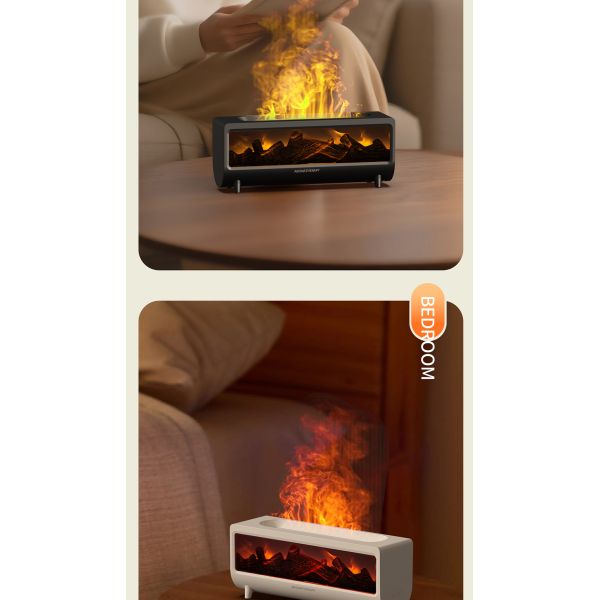 Home Ultrasonic Aroma Humidifier Colorful Flame Air Aroma Diffuser CE FCC RoHS Approved