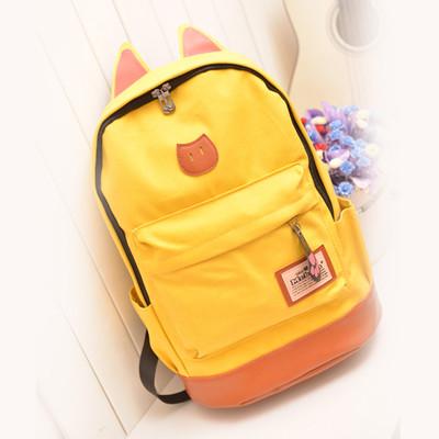 The new canvas backpack ear fashion bag for student