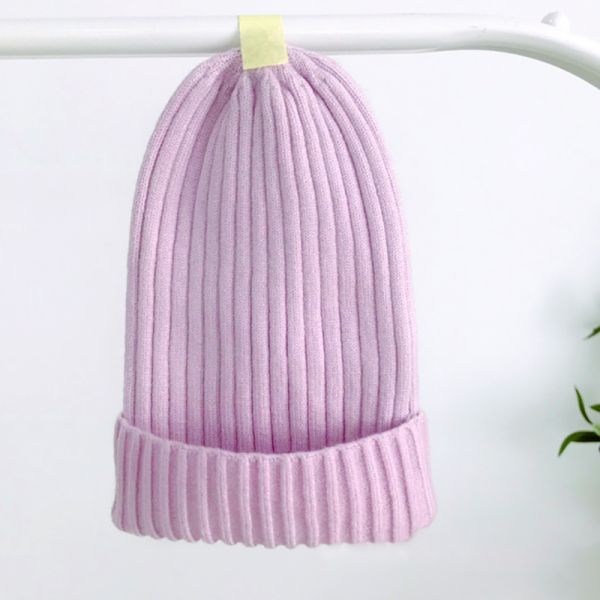 Autumn Winter Custom Logo Baby Beanie Hat Rib Fashion Fitted Knitting Baby Hat