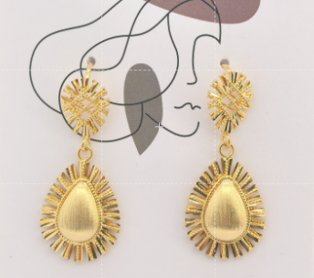 drop-shaped earrings for 925 sliver gold plating