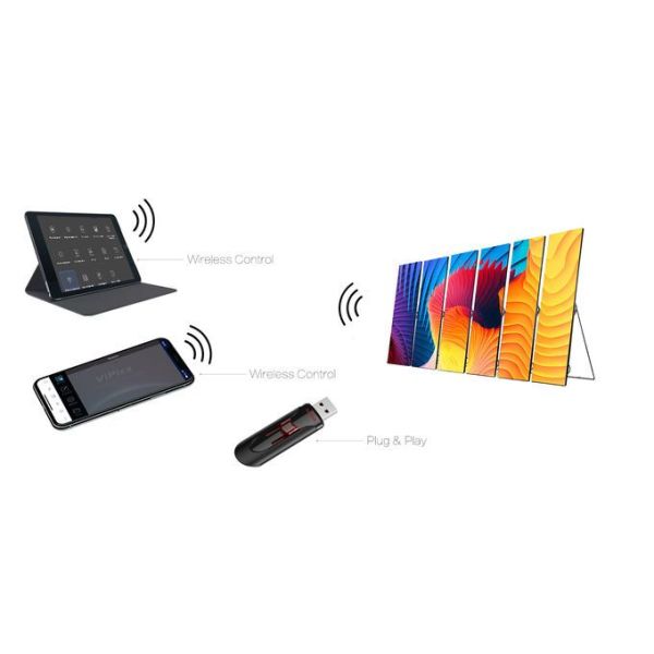 Slim Light Weight Indoor Led Poster Board P2.5 Placard Easy Move For Advertising