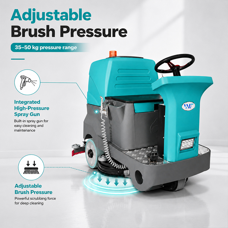 Electric Heavy Duty Industrial Floor Cleaner Machine Cold Water Cleaning Ride on Floor Scrubber Machine