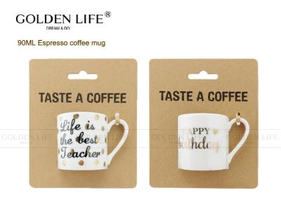 BSCI DISNEY Certificated Espresso Coffee Mugs 90mL Capacity With Happy Birthday Design